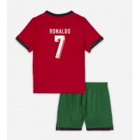 Portugal Cristiano Ronaldo #7 Hjemmebanesæt Børn EM 2024 Kortærmet (+ Korte bukser)